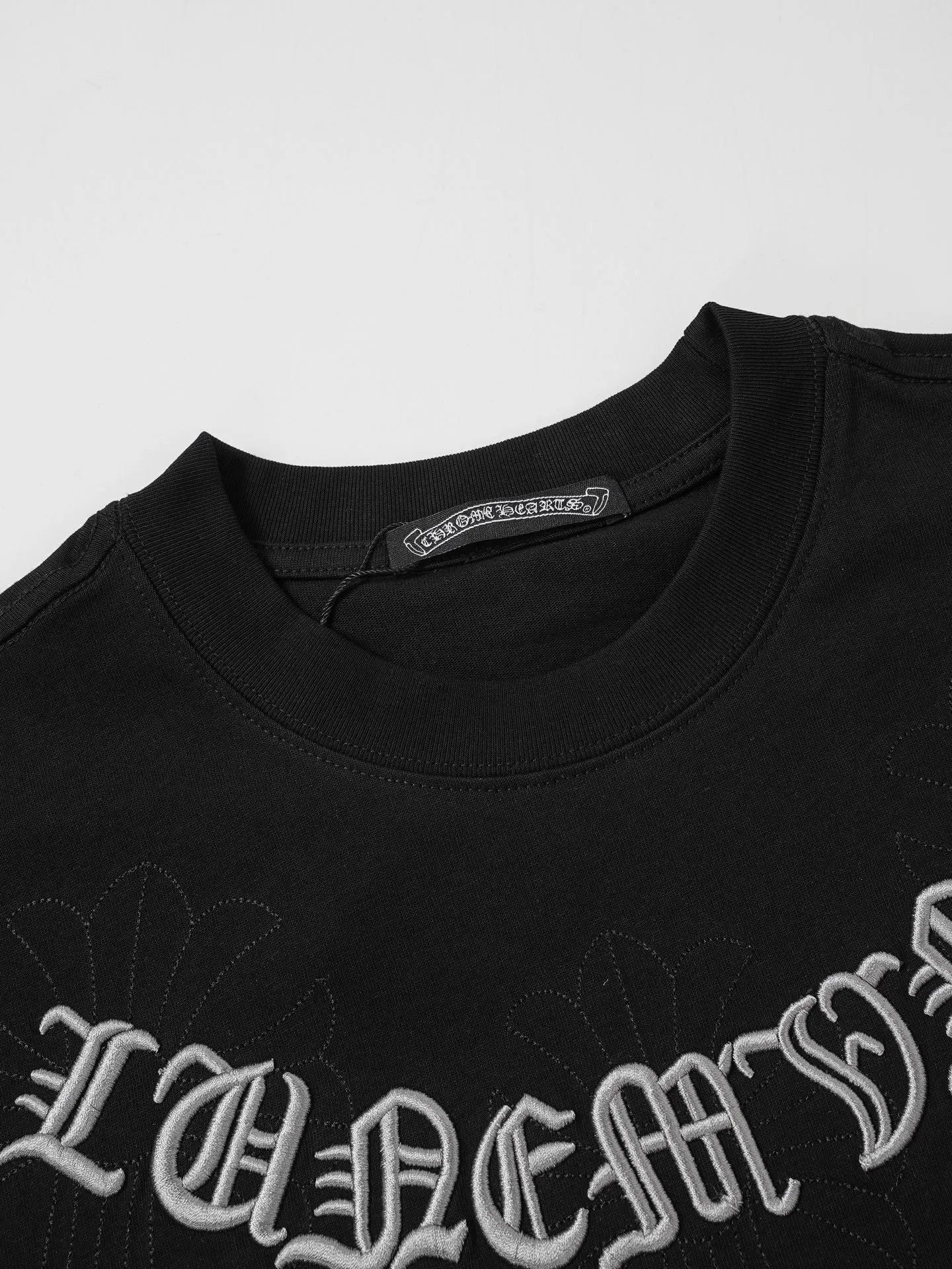 105 Chrome Hearts/ T ， ， ， ！！ ， ！ # ， ； 。 oversize ， ！ ， ！ “ ” 💏 :Black White Size:S-XL